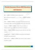 Florida Insurance Bundled Exams 2025-2026 &vert;Questions with Correct Answers &vert;100&percnt; Pass 