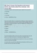 MS Class D License Test Questions and answers EXAM&comma; SOLUTIONS &lpar;MULTIPLE CHOICES&rpar; 100&percnt; correct 2025