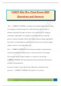 CMST Min Wu- Final Exam 2025 Questions and Answers