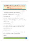 &lpar;ExCPT&rpar; Pharmacy Technician Exam 2025 Questions and Answers