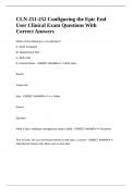CLN 251-252 Configuring the Epic End User Clinical Exam Questions With Correct Answers