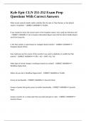 Kyle Epic CLN 251-252 Exam Prep Questions With Correct Answers