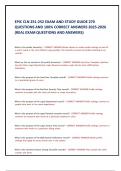 EPIC CLN 251&sol;252 EXAM AND STUDY GUIDE 270 QUESTIONS AND 100- CORRECT ANSWERS 2025-2026 &lpar;REAL EXAM QUESTIONS AND ANSWERS&rpar; 