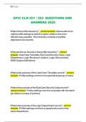 EPIC CLN 251&sol; 252 QUESTIONS AND ANSWERS 2025