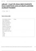AIRLAW - CAAP CPL EXAM 2025 COMPLETE EXAM QUESTIONS AND ACCURATE ANSWERS &vert;ALREADY PASSED&excl;&excl;