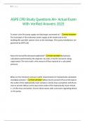 ASPE CPD Study Questions AH- Actual Exam With Verified Answers 2025