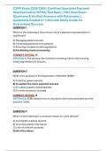 CSPR Exam 2025&sol;2026 &vert; Certified Specialist Payment Representative &lpar;HFMA&rpar; Test Bank &vert; 150&plus; Real Exam Questions & Verified Answers with Rationales &vert; Updated & Graded A&plus; &vert; Ultimate Study Guide for Guaranteed Success