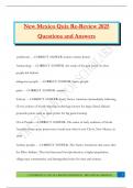 New Mexico Quiz Re-Review 2025 Questions and Answers