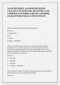 NASM PHYSIQUE AND BODYBUILDING  COACH EXAM WITH 200&plus; QUESTIONS AND  VERIFIED ANSWERS&vert;&vert; ALREADY GRADED&vert;&vert;  GUARANTEED PASS &vert;&vert; LATEST UPDATE