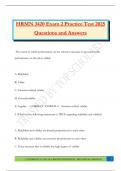 HRMN 3420 Exam 2 Practice Test 2025 Questions and Answers