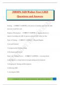 HRMN 3420 Walker Test 3 2025 Questions and Answers