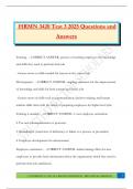 HRMN 3420 Test 3 2025 Questions and Answers