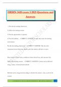 HRMN 3420 exam 3 2025 Questions and Answers