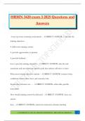 HRMN 3420 exam 3 2025 Questions and Answers