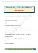 HRMN 3420 Test &num;2 2025 Questions and Answers