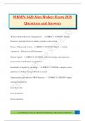 HRMN 3420 Alan Walker Exam 2025 Questions and Answers