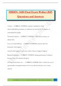 HRMN- 3420 Final Exam Walker 2025 Questions and Answers