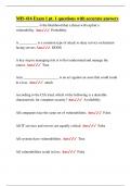 MIS 416 &ndash; Information Risk Management &vert; Exam 1 Part 1 Questions with Correct Answers &vert; Exam preparation material