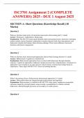 ISC3701 Assignment 2 &lpar;COMPLETE ANSWERS&rpar; 2025 - DUE 1 August 2025