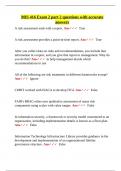 MIS 416 Exam 2 part 2 questions with accurate answers&period;