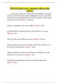 MIS 416 Exam 2 part 1 questions with accurate answers