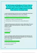 NU 180 Nursing and Healthcare II Week 2 Review  Test Bank Latest 2025-2026 with 330 Real Exam  Questions with Correct Verified Answers&sol; NU 180  Week 2 Review Test Bank Galen 
