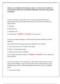 VIRTUAL ATI PREDICTOR GREEN LIGHT &vert; LATEST EXAM UPDATE  &vert;WITH QUESTIONS AND ANSWERS&vert;VERIFIED AND WELL DETAILED  ANSWERS 