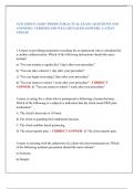 VATI GREEN LIGHT PREDICTOR ACTUAL EXAM &vert; QUESTIONS AND  ANSWERS &vert; VERIFIED AND WELL DETAILED ANSWERS &vert; LATEST  UPDATE 