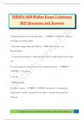 HRMN 3420 Walker Exam 2 &lpar;Auburn&rpar; 2025 Questions and Answers