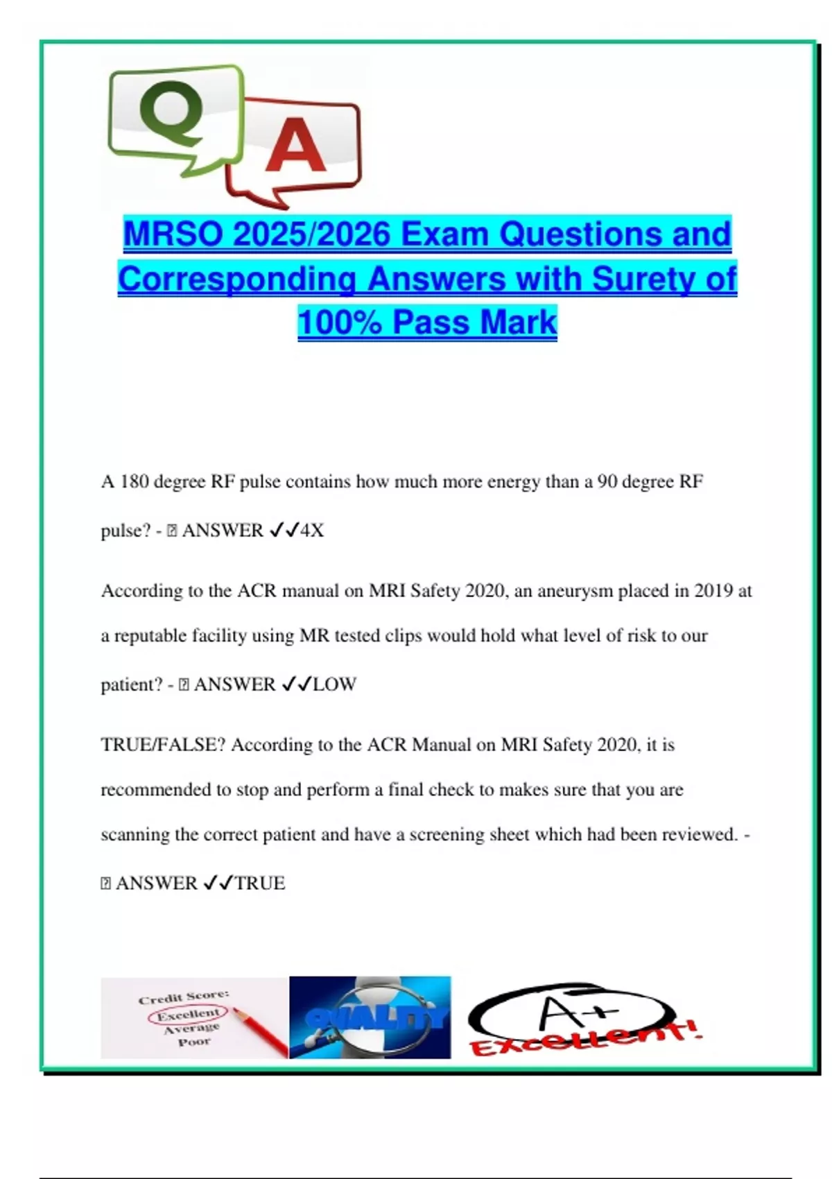 MRSO Exam Prep 2025/2026 – 200+ Practice Questions on MR Safety Zones ...