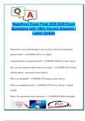 Nagelhout Final Exam Prep 2025&sol;2026 &ndash; 300&plus; Verified Questions with Answers on Opioids&comma; Pain Pathways&comma; PONV&comma; Volatile Agents&comma; Pharmacokinetics&comma; GABA & CRNA Safety