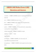 HRMN 3420 Walker Exam 2 2025 Questions and Answers