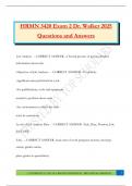 HRMN 3420 Exam 2 Dr&period; Walker 2025 Questions and Answers