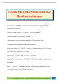HRMN 3420 Test 2 Walker Exam 2025 Questions and Answers