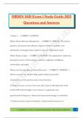 HRMN 3420 Exam 1 Study Guide 2025 Questions and Answers
