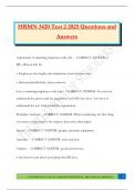 HRMN 3420 Test 2 2025 Questions and Answers