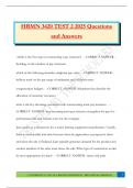 HRMN 3420 TEST 2 2025 Questions and Answers