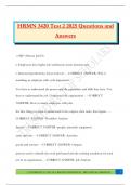 HRMN 3420 Test 2 2025 Questions and Answers