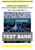  Neuroscience &lpar;7th Edition&rpar; &ndash; Complete Test Bank &vert; Chapters 1&ndash;34 &vert; Purves &vert; Academic Year 2024-2025 &vert; Comprehensive A&plus; Study Guide