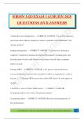 HRMN 3420 EXAM 1 AUBURN 2025 QUESTIONS AND ANSWERS