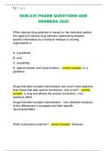 NUR-635 PHARM QUESTIONS AND  ANSWERS 2025