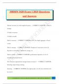 HRMN 3420 Exam 1 2025 Questions and Answers