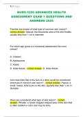 NURS 5220 ADVANCED HEALTH  ASSESSMENT EXAM 1 QUESTIONS AND  ANSWERS 2025