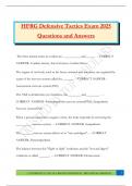 HFRG Defensive Tactics Exam 2025 Questions and Answers
