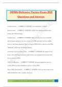HFRG Defensive Tactics Exam 2025 Questions and Answers