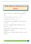 HFRG TPR Exam 2025 Questions and Answers