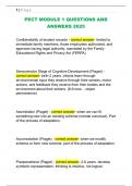 PECT MODULE 1 QUESTIONS AND  ANSWERS 2025 