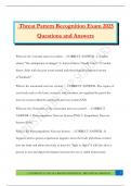 Threat Pattern Recognition Exam 2025 Questions and Answers