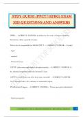 STDY GUIDE &lpar;PPCT&sol;HFRG&rpar; EXAM 2025 QUESTIONS AND ANSWERS
