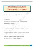 HFRG STUDY EXAM 2025 QUESTIONS AND ANSWERS